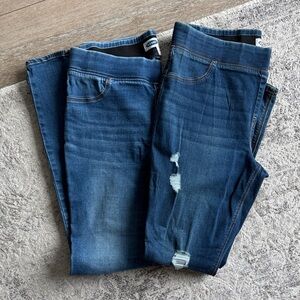 TWO PAIRS Old Navy Blue Stretch Rock Star Jeggings